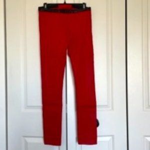 Helmut Lang Red Shiny Skinny Jegging Jean, size 28